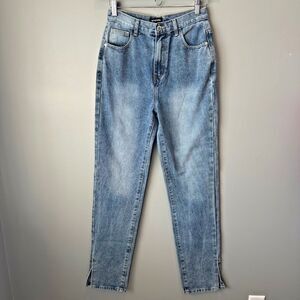 Nwt Pretty Little Thing High Rise Split Ankle Jeans Womens Size 2